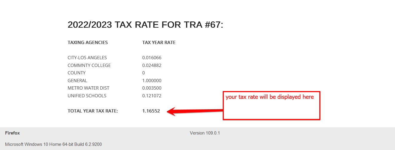 Los Angeles County Property Tax site